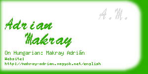 adrian makray business card